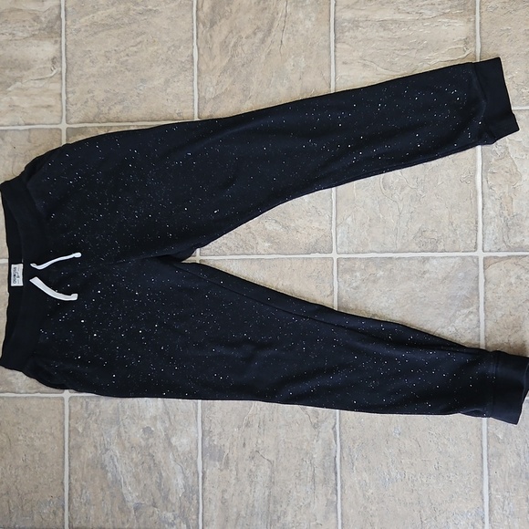 OSHKOSH B'gosh Girls Size 14 Black Glitter Sweatpants - Picture 1 of 7